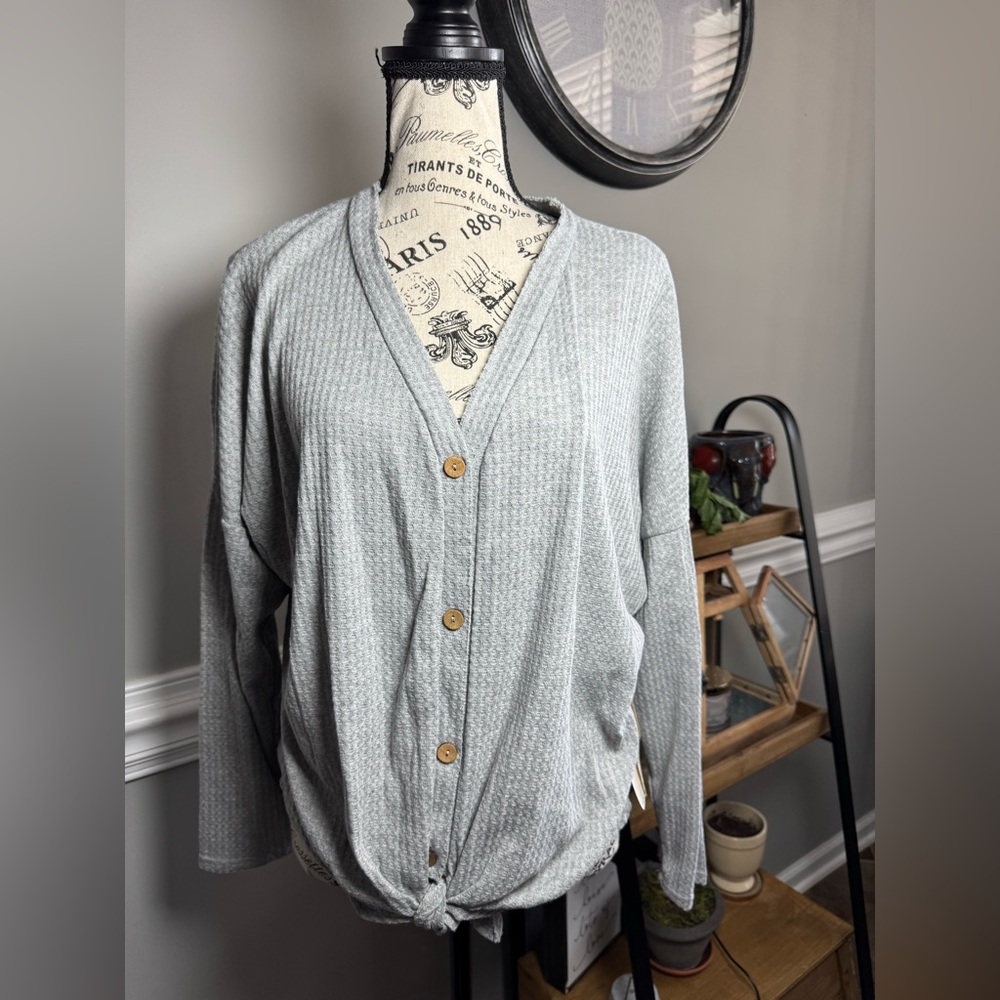 Hummingbird Light Gray Women's Cardigan